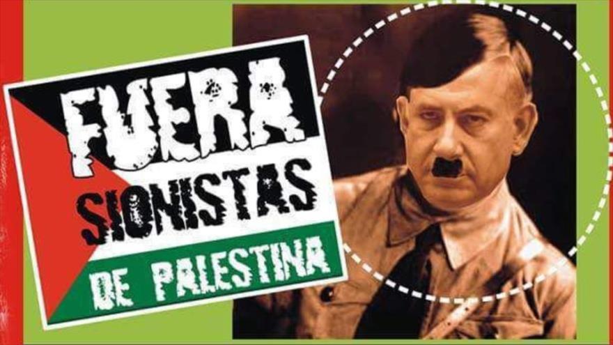 Uno de los pósteres que han aparecido en Buenos Aires en la víspera de la visita de Netanyahu a Argentina.