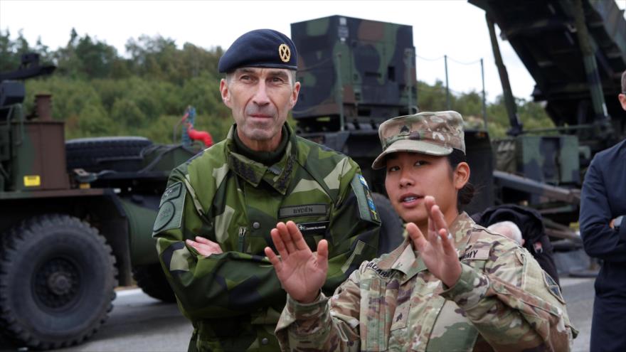 El comandante supremo de las Fuerzas Armadas suecas, Michael Byden, en el aeródromo de Save en Goteborg (Suecia), 13 de septiembre de 2017.
