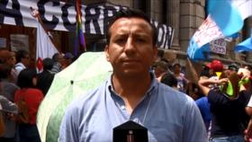 Guatemaltecos protestan contra la reforma de delitos electorales