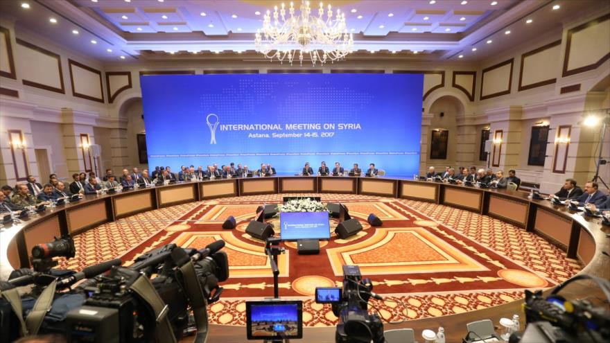 Conversaciones de Astaná celebradas en la capital de Kazajistán, 15 de septiembre de 2017.
