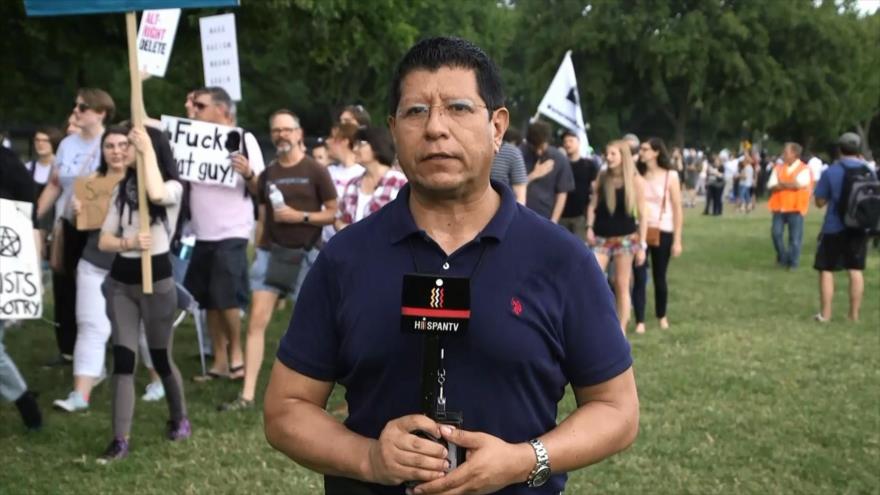 Manifestaciones en contra y a favor de Trump