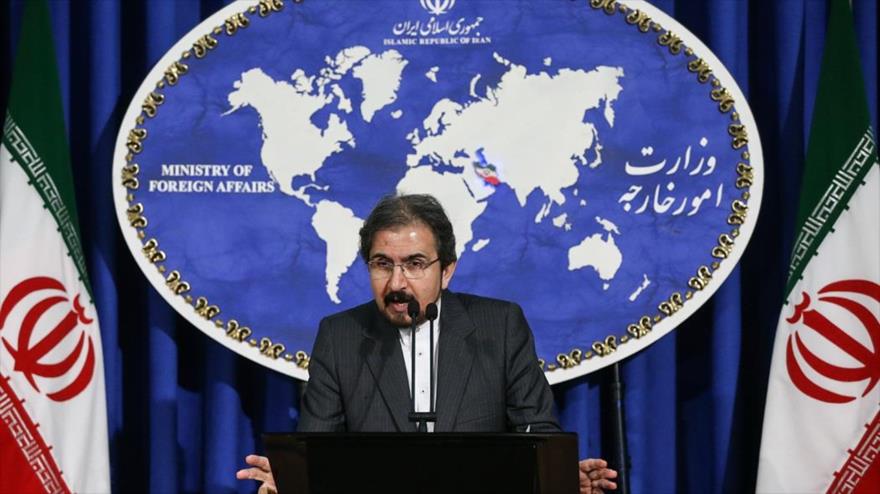El portavoz de la Cancillería iraní, Bahram Qasemi, ofrece una rueda de prensa en Teherán, capital persa, 11 de septiembre de 2017.
