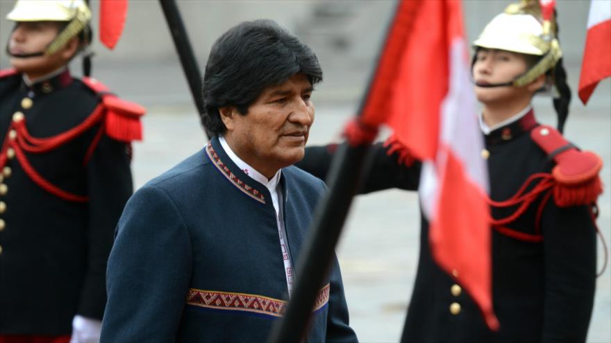 El presidente boliviano, Evo Morales, durante una visita en Lima, capital de Perú, 1 de septiembre de 2017.