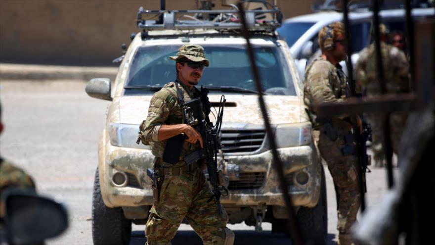 Las fuerzas estadounidenses en la ciudad siria de Al-Tabqa, 29 de junio de 2017.