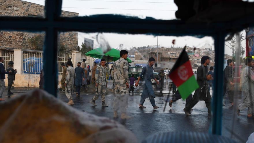 Despliegue de las fuerzas afganas tras un atentado suicida en Kabul, 13 de septiembre de 2017.