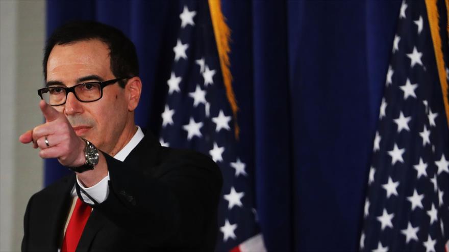El secretario del Tesoro de EE.UU., Steven Mnuchin, durante una conferencia de prensa en Nueva York, 21 de septiembre de 2017.
