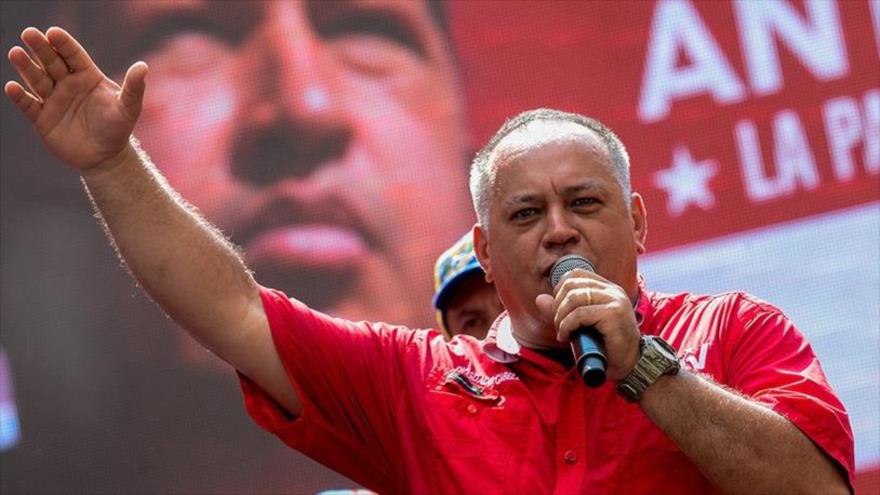 El primer vicepresidente del PSUV, Diosdado Cabello, encabeza un acto en Monagas, 22 de septiembre de 2017.