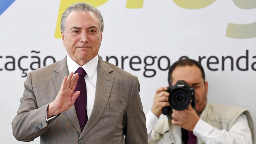 El presidente de Brasil, Michel Temer, durante un acto de Gobierno, 26 de septiembre de 2017. 