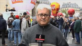Pensionistas franceses protestan contra el Gobierno de Macron
