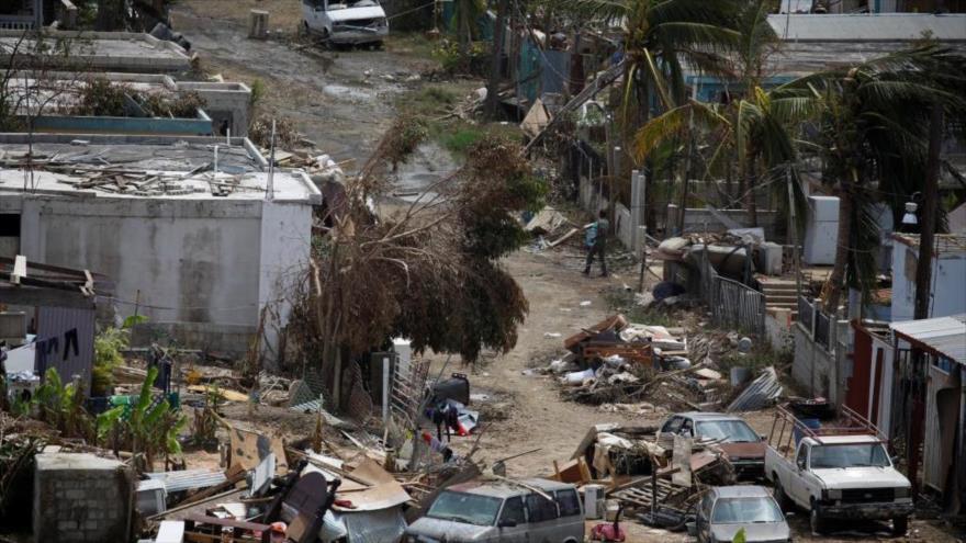 Casas dañadas tras el paso del huracán María en Puerto Rico, 26 de septiembre de 2017.