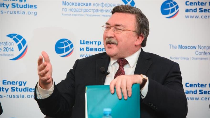 El director del Departamento de No Proliferación y Control de Armas de la Cancillería rusa, Mijail Ulianov.