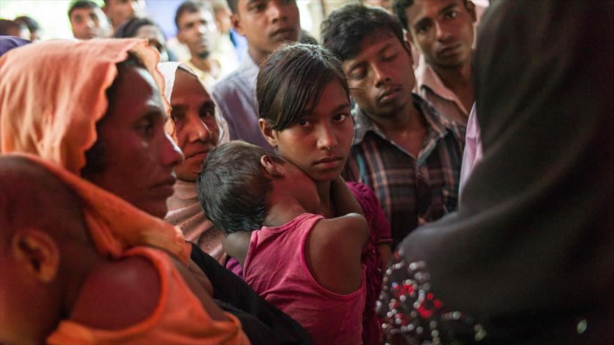 Un grupo de musulmanes rohingyas en Cox’s Baza al sureste de Bangladés, 28 de septiembre de 2017.
