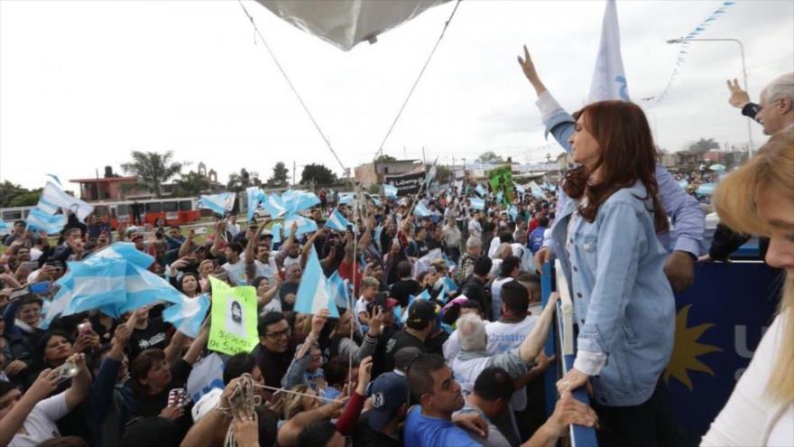 La candidata a senadora por Unidad Ciudadana, Cristina Fernández de Kirchner, en un acto público en La Matanza, Buenos Aires, 30 de septiembre de 2017.