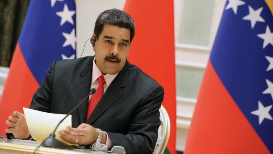 El presidente venezolano, Nicolás Maduro, durante una conferencia de prensa en Minsk, capital de Bielorrusia, 5 de octubre de 2017.