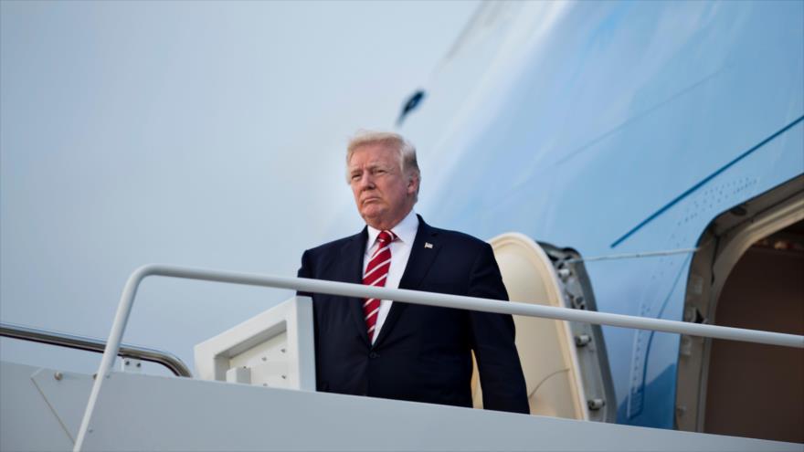 El presidente de EE.UU., Donald Trump, en la Base Aérea de Andrews en el estado Maryland, 7 de octubre de 2017.