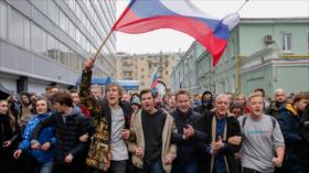 Rusia acusa a Occidente de estar detrás de protestas contra Putin
