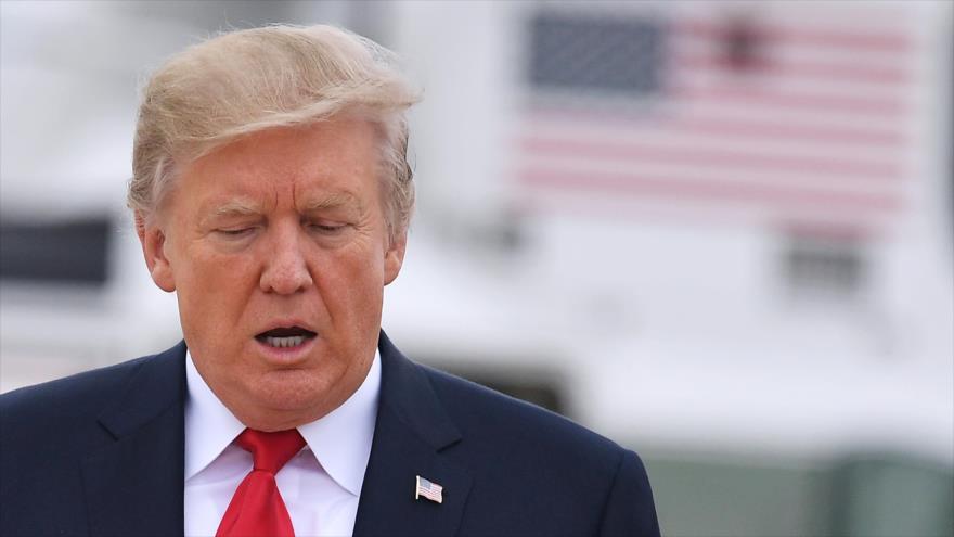 El presidente de EE.UU., Donald Trump, en la base aérea Andrews en Maryland, 11 de octubre de 2017.