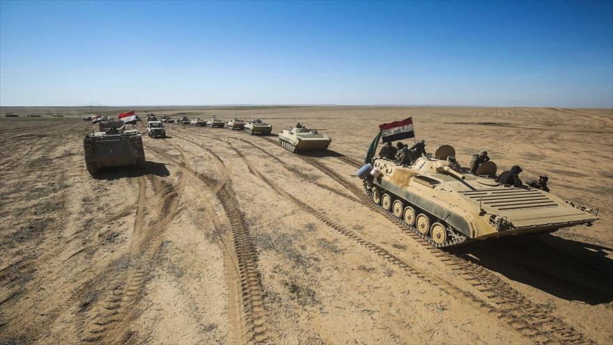 Las fuerzas del Ejército iraquí avanzan por la provincia norteña de Nínive.
