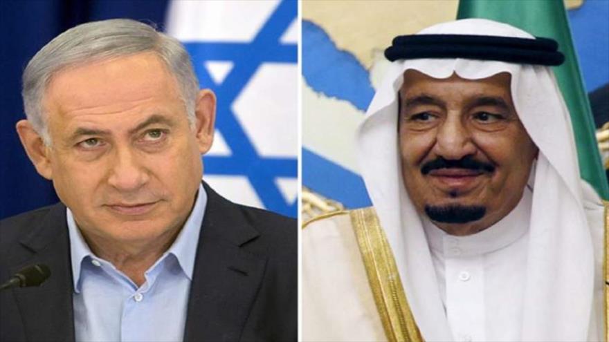 El primer ministro israelí, Benyamin Netanyahu y el rey de Arabia Saudí, Salman bin Abdulaziz Al Saud.