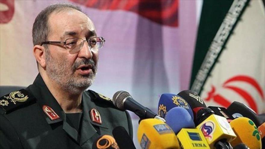 El subjefe del Estado Mayor de las Fuerzas Armadas iraníes, el general Masud Yazayeri, en una rueda de prensa en Teherán, la capital persa.