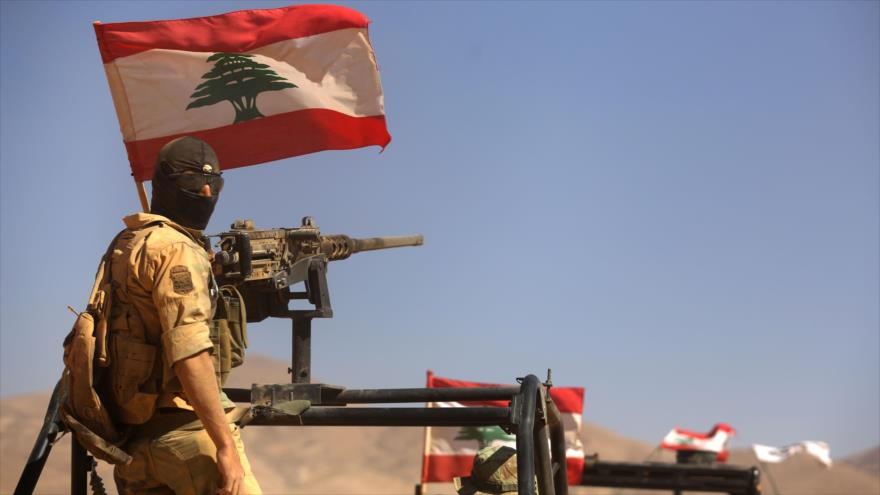 Fuerzas del Ejército libanés desplegadas en la frontera con Siria.