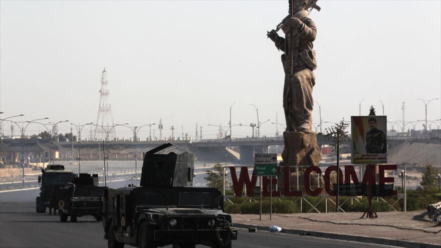 Fuerzas iraquíes avanzan hacia el centro de Kirkuk, 16 de octubre de 2017.