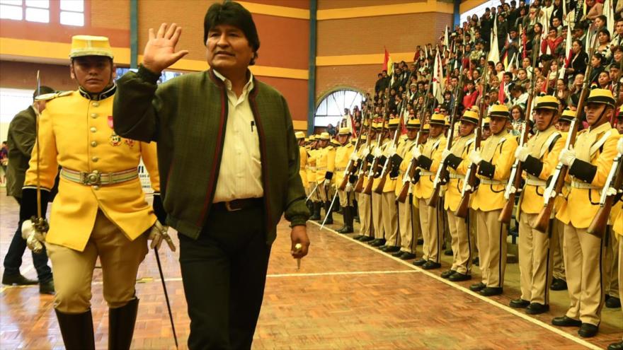 El presidente boliviano, Evo Morales, durante un acto público en la ciudad de Sucre, 16 de octubre de 2017.