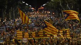 Protesta en Barcelona por el arresto de líderes independentistas