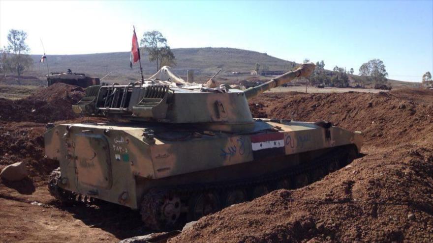 Parte de la 4ª División Acorazada siria durante operaciones antiterroristas.