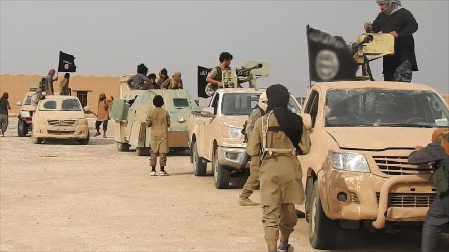 Terroristas de Daesh en la región de Badiya, en la provincia de Homs, 14 de septiembre de 2017.