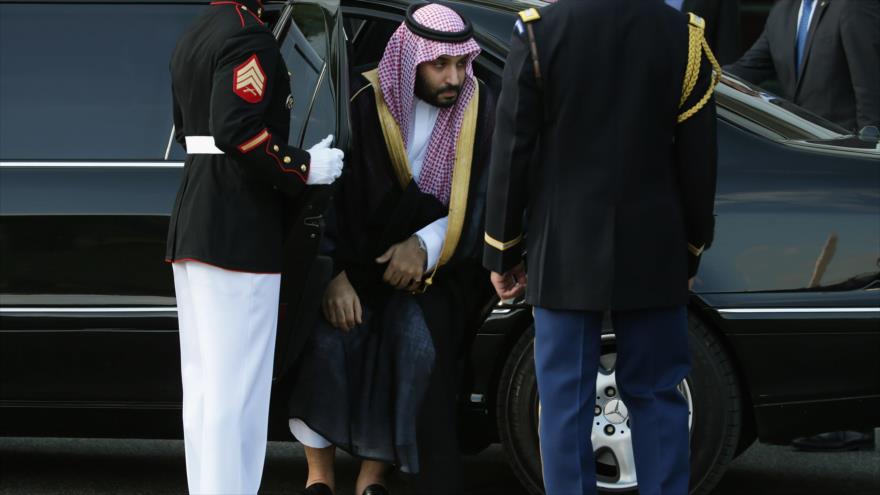 El príncipe heredero saudí, Mohamad bin Salman, durante su visita a EE.UU.