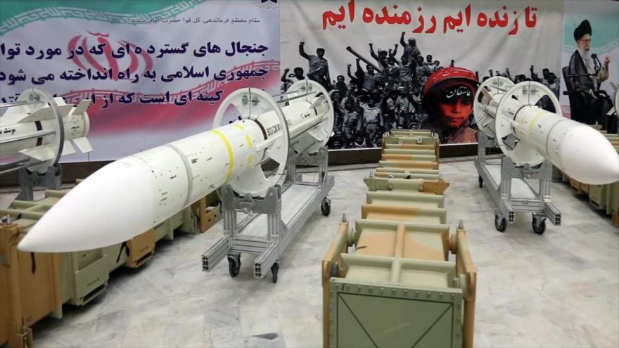 El Ministerio de Defensa de Irán exhibe misiles antiaéreos Sayad-3, 22 de julio de 2017.
