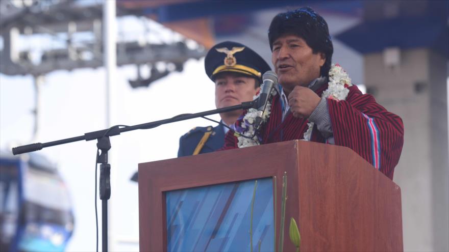 El presidente de Bolivia, Evo Morales, en un acto público en la ciudad de El Alto, 20 de octubre de 2017.