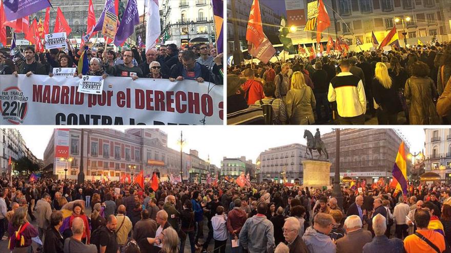 Protesta pro-Cataluña en Madrid tras aplicación del artículo 155