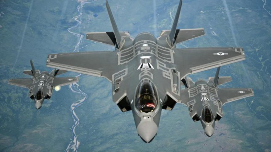 Aviones de combate estadounidenses Lockheed Martin F-35.