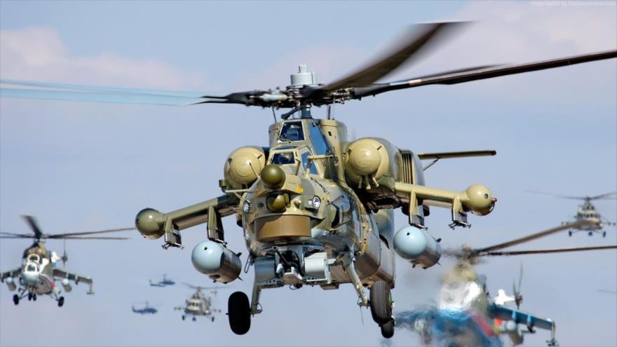 Helicópteros rusos Mi-8.
