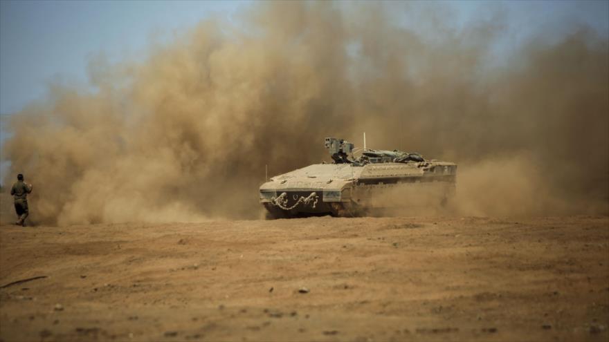 El ejército israelí simula en unas maniobras una guerra contra Hezbolá, 13 de septiembre de 2017.