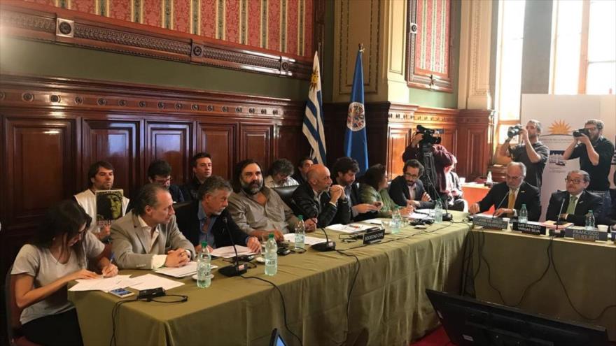 La audiencia de la CIDH con organizaciones de DD.HH., y gremios argentinos, Palacio Legislativo de Uruguay, 24 de octubre de 2017.
