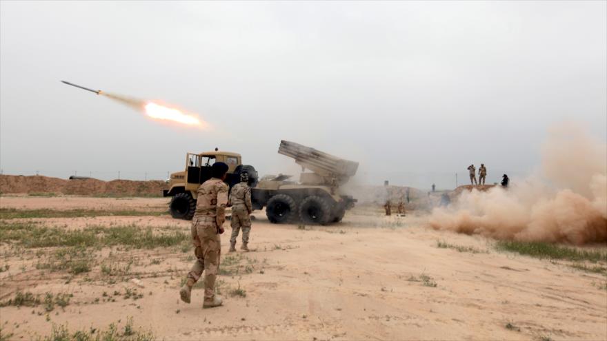 Fuerzas iraquíes durante una ofensiva contra las posiciones del grupo terrorista EIIL en el norte del país.