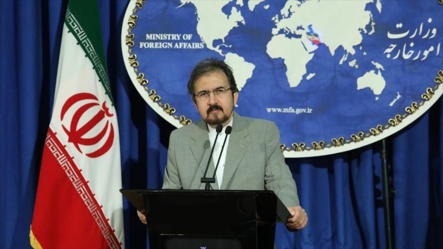 El portavoz del Ministerio de Asuntos Exteriores de Irán, Bahram Qasemi, en una rueda de prensa en la Teherán, la capital.