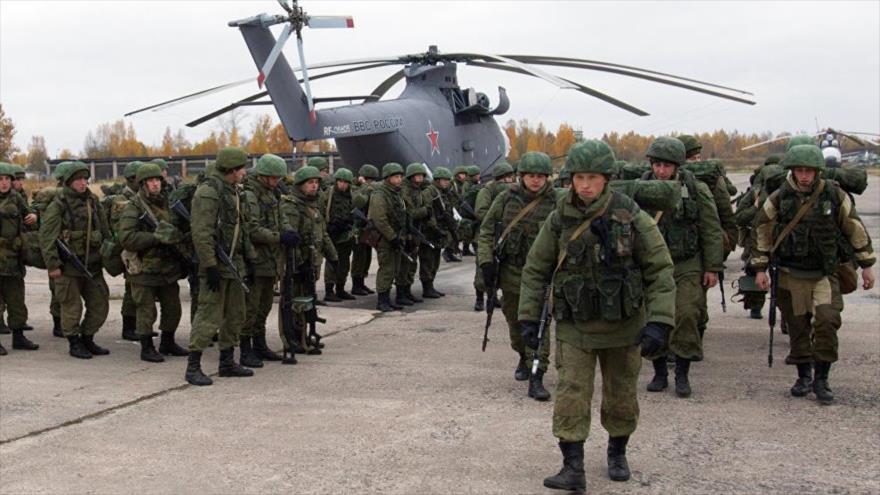 Integrantes del Ejército de Tierra de Rusia.