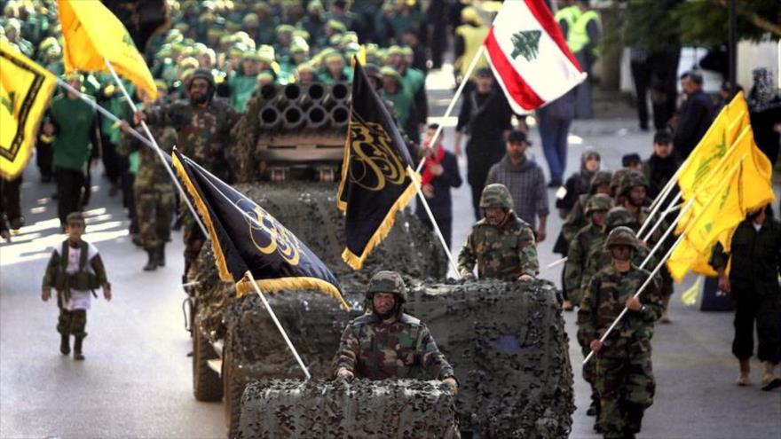 Un desfile de las fuerzas del Movimiento de Resistencia Islámica de El Líbano (Hezbolá).