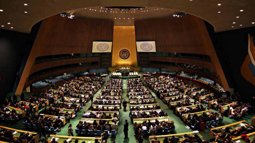 Una sesión de la Asamblea General de las Naciones Unidas (AGNU).