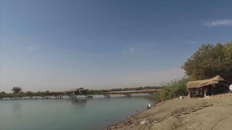 Vídeo: Ejército sirio transforma isla del Éufrates en gran fortaleza