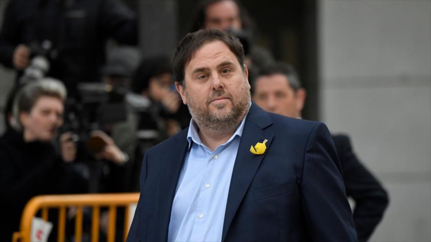 El exvicepresidente regional de Cataluña Oriol Junqueras, a su llegada a la Audiencia Nacional en Madrid, 2 de noviembre de 2017.