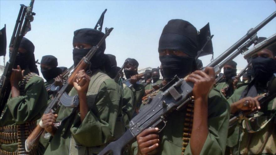 Los integrantes del grupo terrorista Al-Shabab en ejercicios de entrenamiento en Somalia.