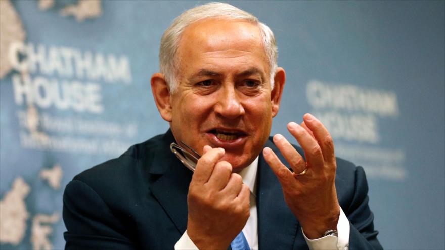 El primer ministro isaelí, Benyamin Netanyahu, ofrece un discurso en el Instituto de Chatham House, en Londres, 3 de noviembre de 2017.