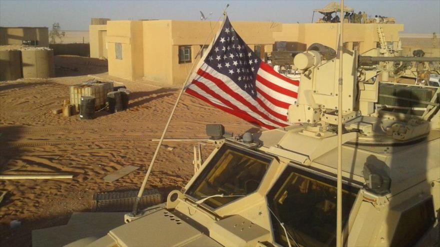 Un vehículo blindado del Ejército de EE.UU. en el sur de Siria.