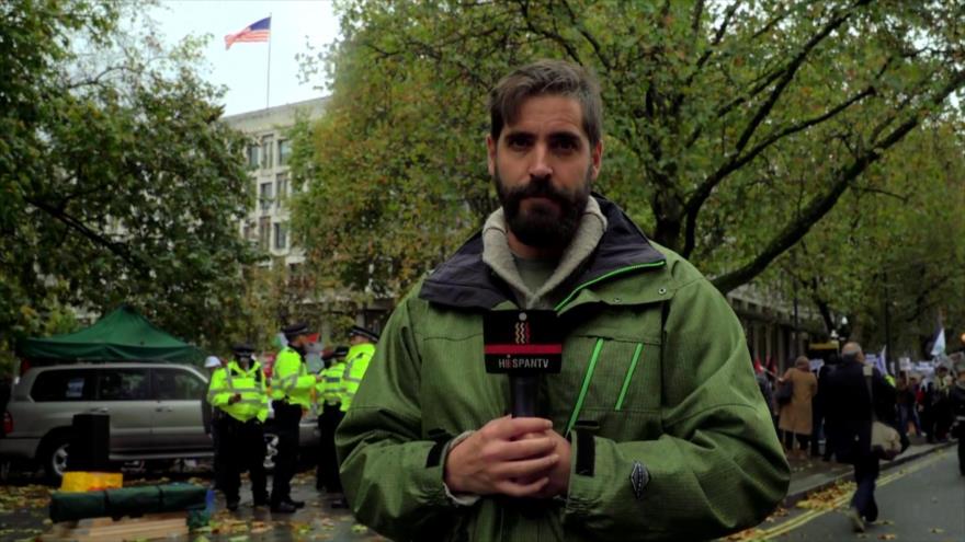 Británicos marchan en Londres en repudio a Declaración de Balfour