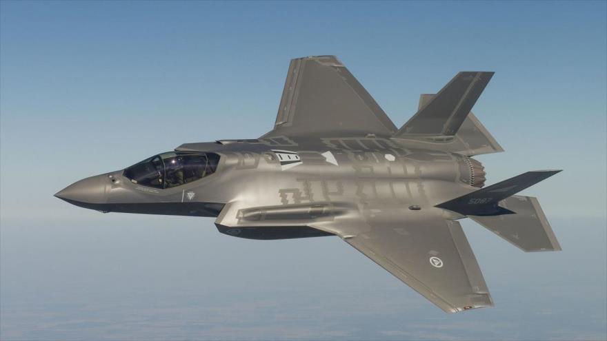 Avión de combate de fabricación estadounidense, modelo F-35 Lightening II.